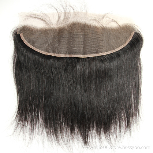 Transparent HD Lace Frontal Straight Virgin Hair Pre Plucked Swiss Lace Closure Frontal With Baby Hair